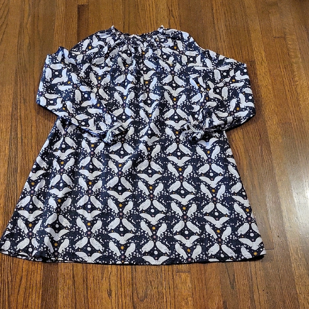 Mini Boden Black and White Owl Print Dress